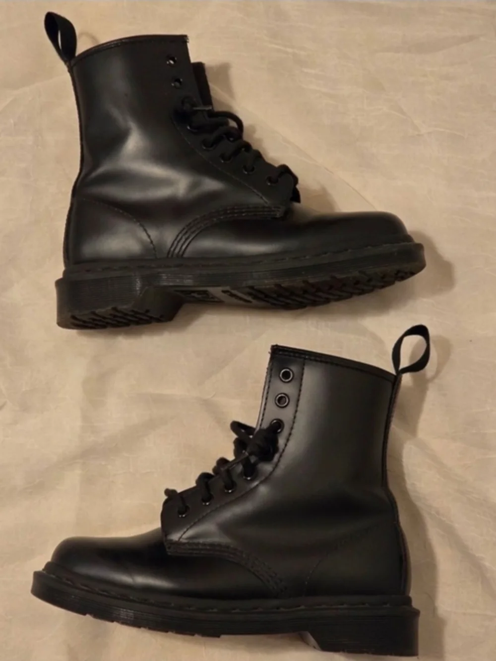 Dr. Martens Unisex Black 1460 Mono Lace-Up Leather Boots
